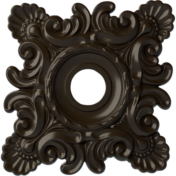 Ekena Millwork Crawley Ceiling Medallion (Canopies up to 6 3/4"), 18"W x 18"H x 3 1/4"ID x 1 1/2"P, Stone Hearth CM18CRSHF - main